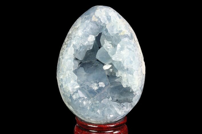 Crystal Filled Celestine (Celestite) Egg Geode - Madagascar #100031
